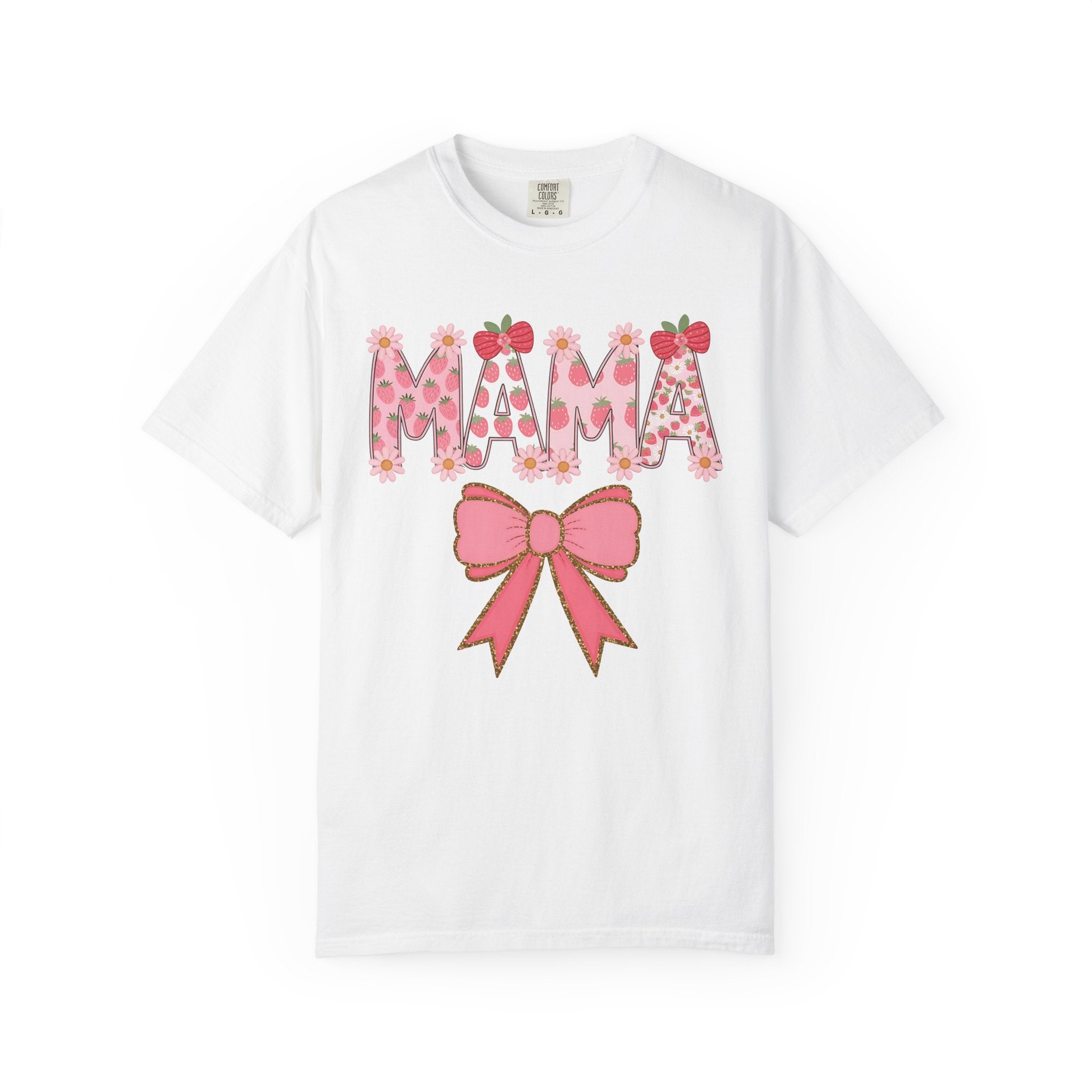 MAMA FLORAL STRAWBERRY BOW GRAPHIC