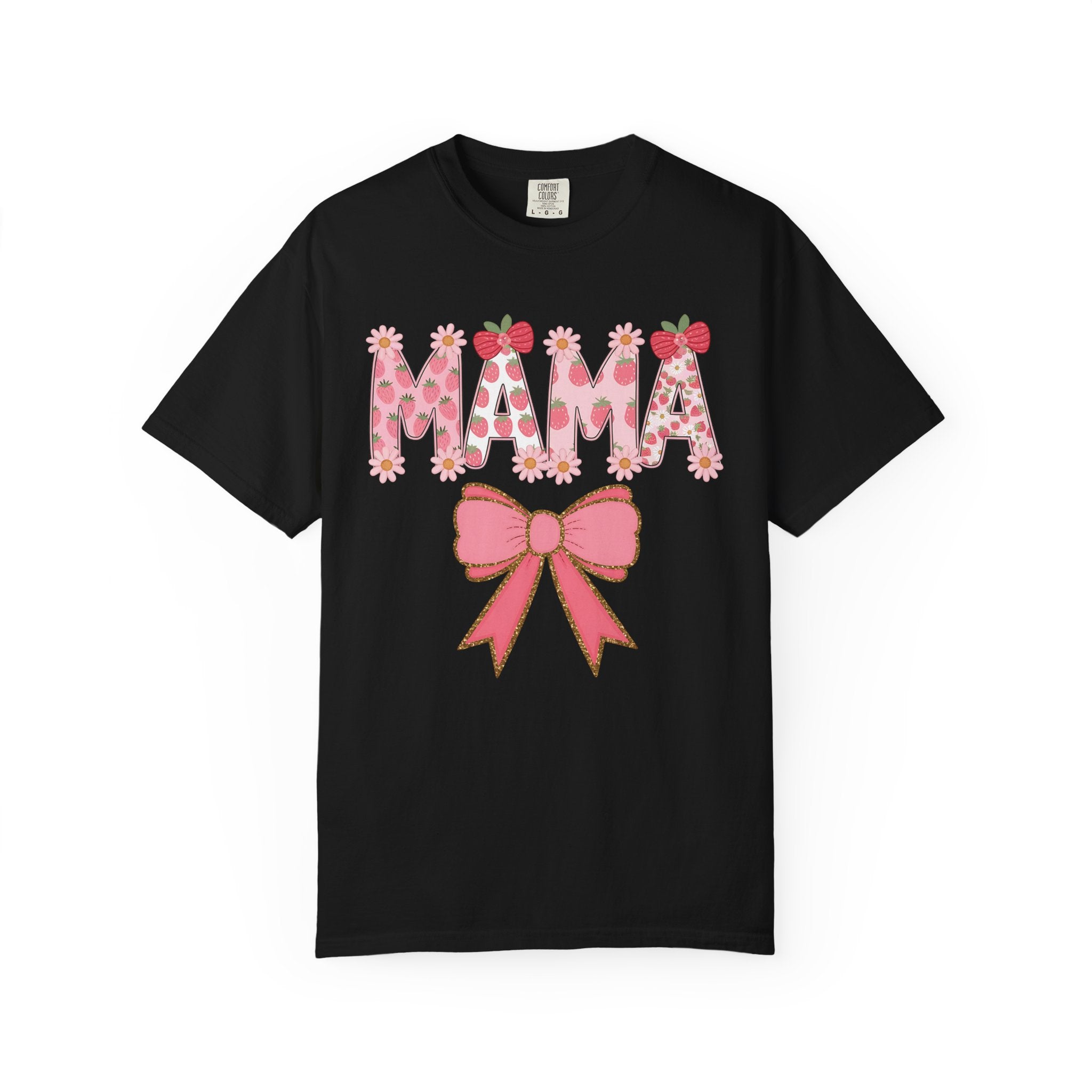 MAMA FLORAL STRAWBERRY BOW GRAPHIC