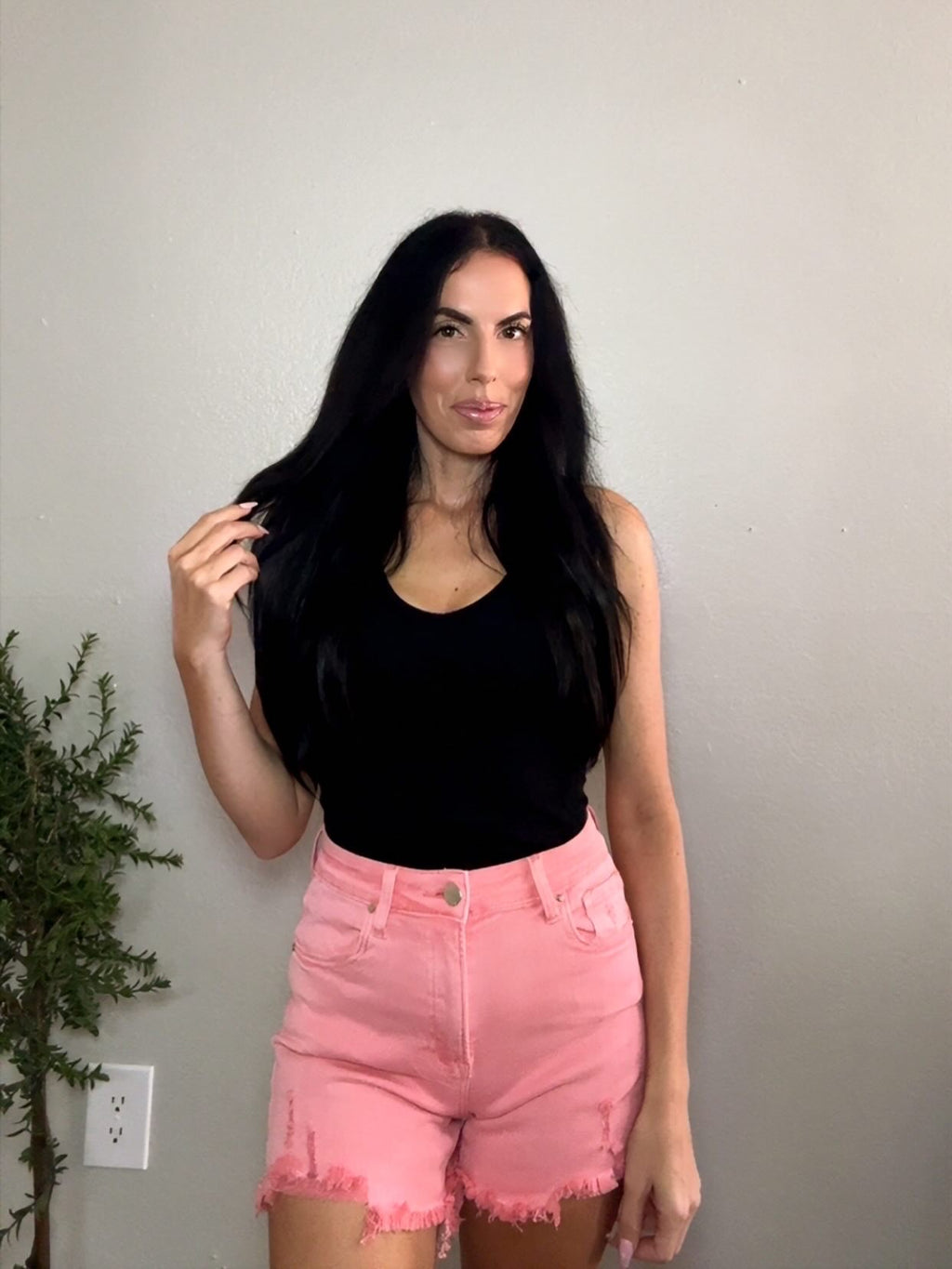 RILEY HIGH RISE DENIM SHORTS