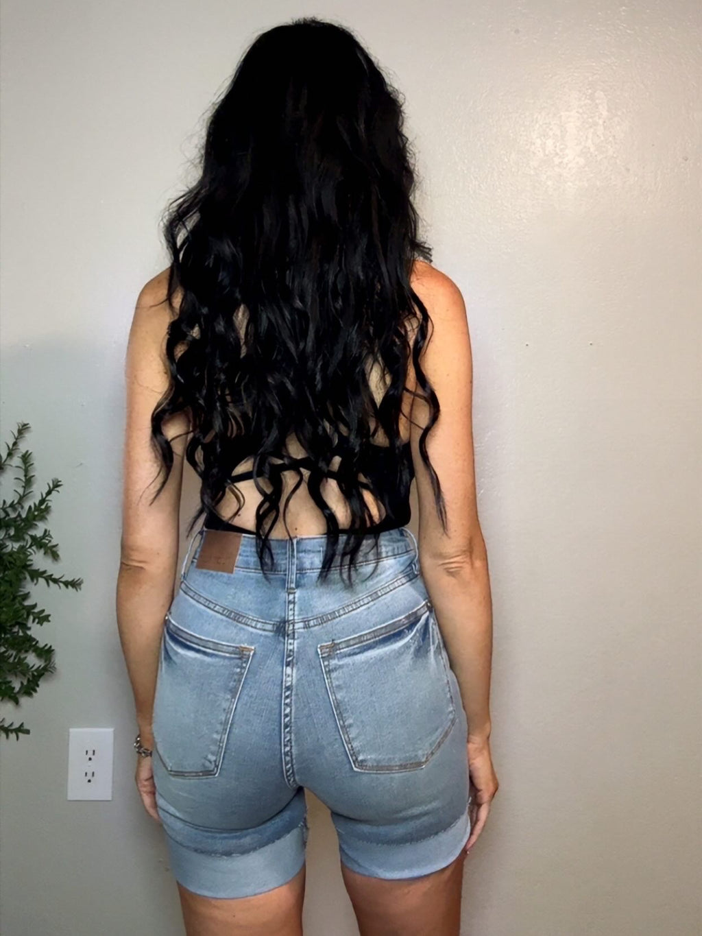 STACEY HIGH RISE DENIM SHORTS