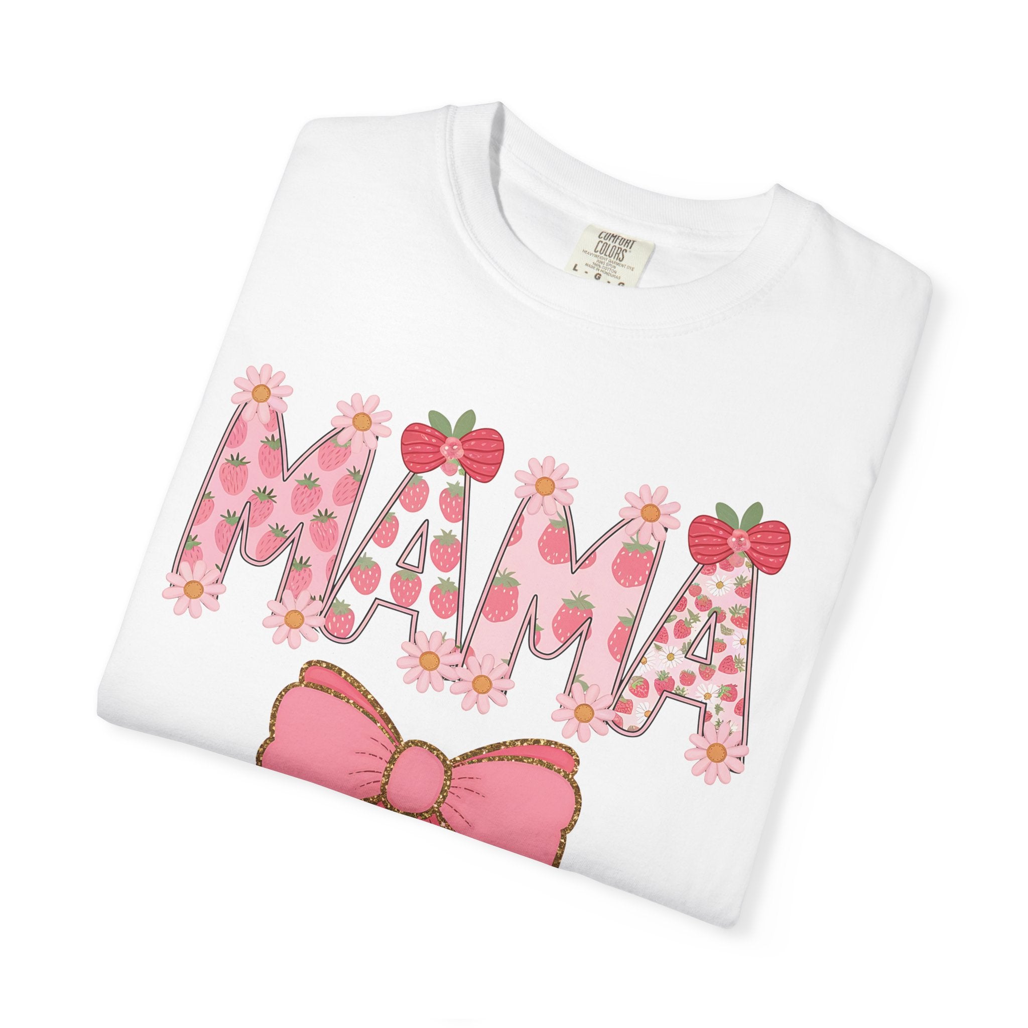 MAMA FLORAL STRAWBERRY BOW GRAPHIC