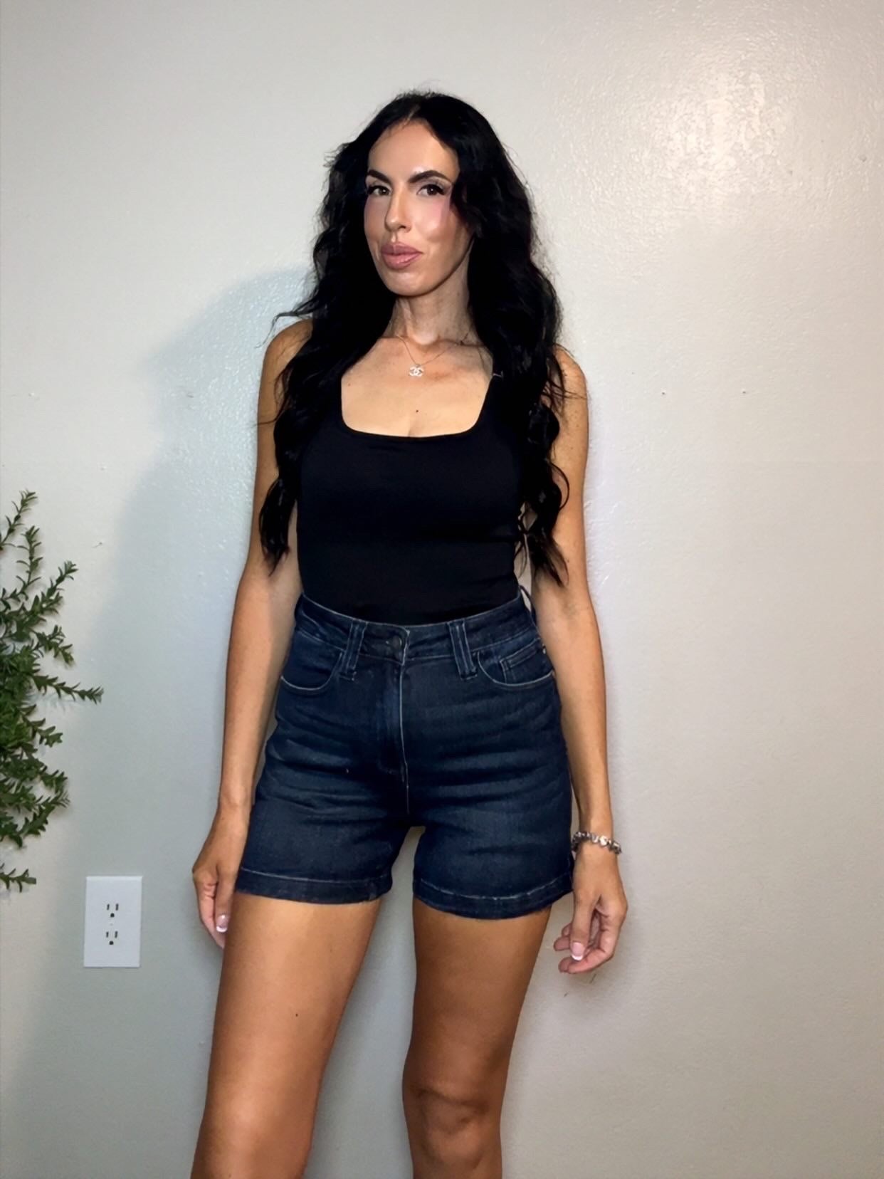 COURTNEY HIGH RISE DENIM SHORTS