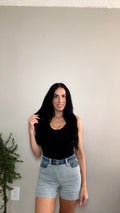TYARA BLOCK DENIM SHORTS