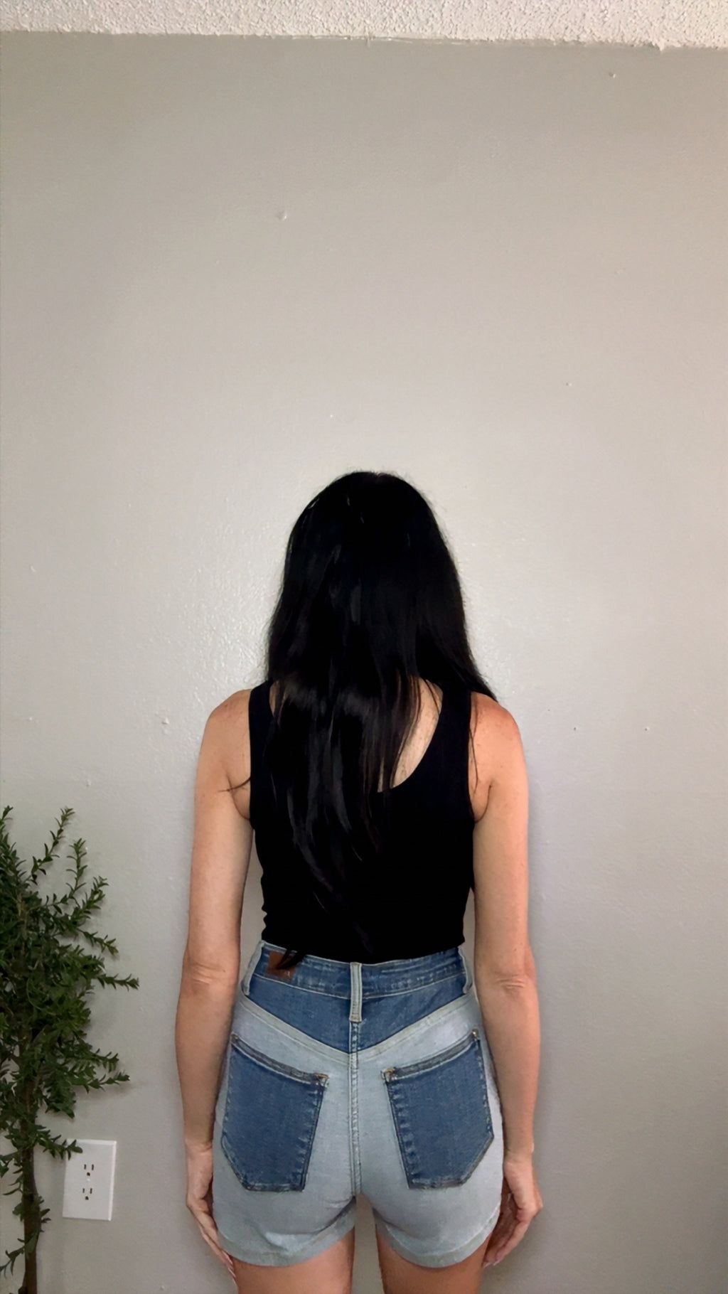 TYARA BLOCK DENIM SHORTS