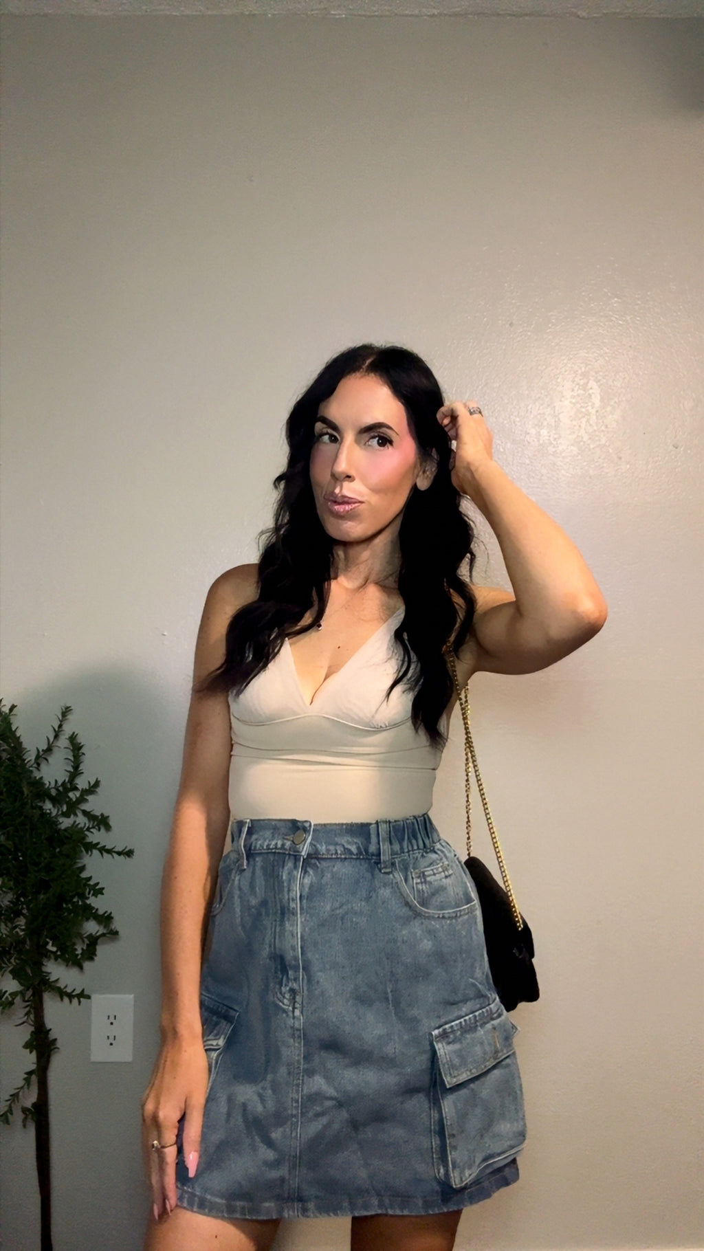 MAGGIE HIGH RISE DENIM SKIRT